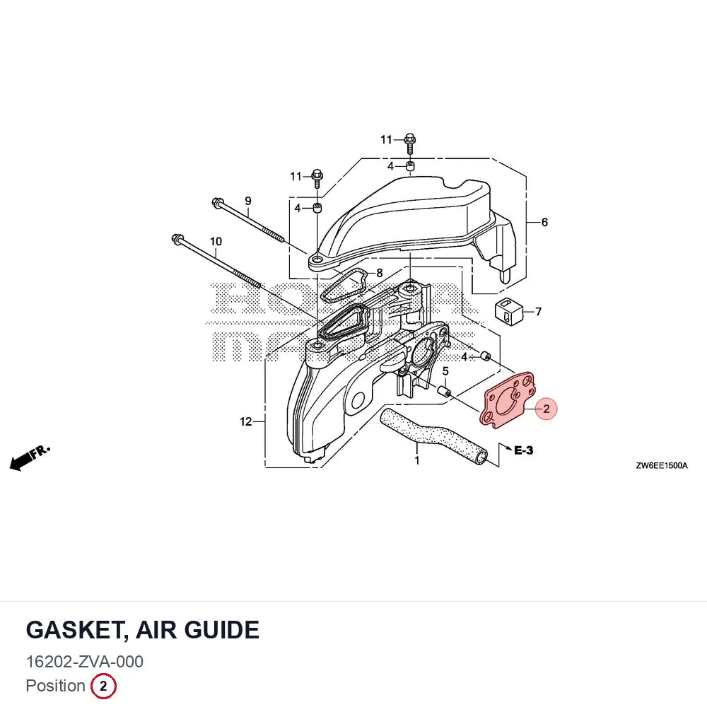 GASKET, AIR GUIDE