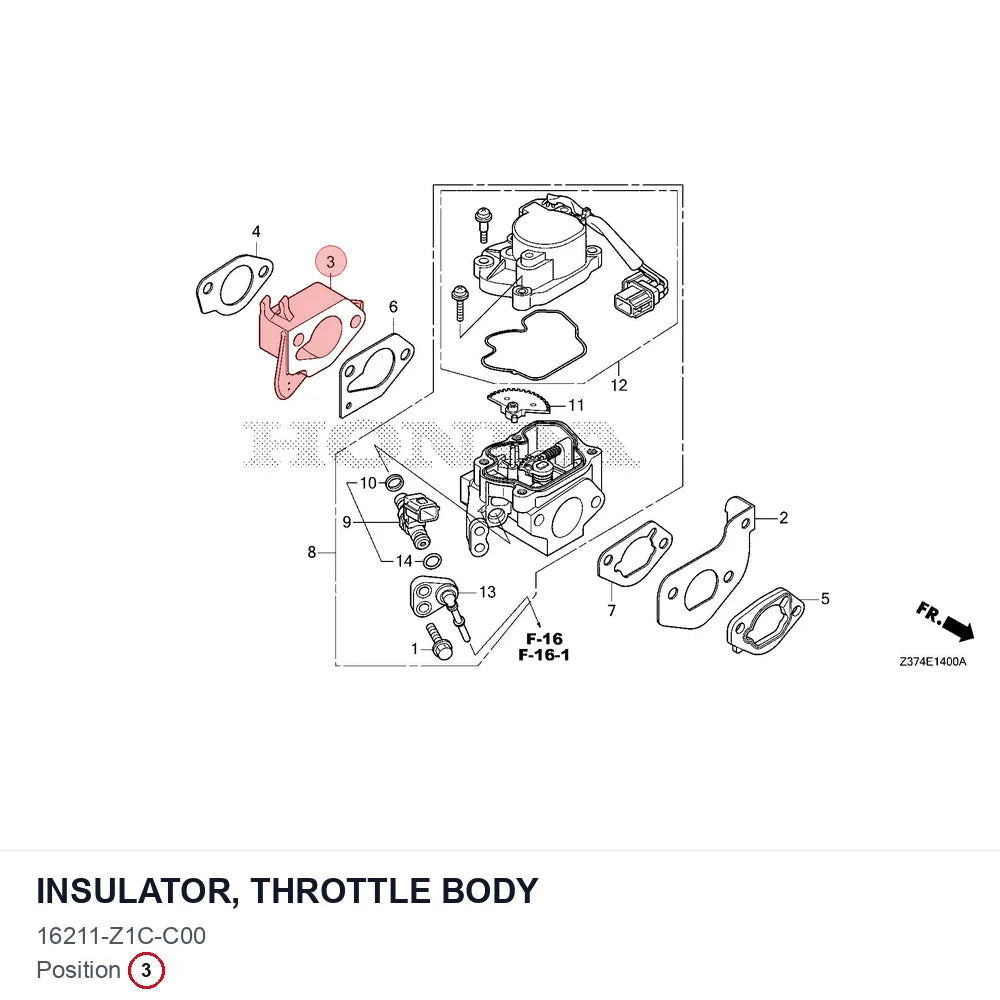 INSULATOR, THROTTLE BODY