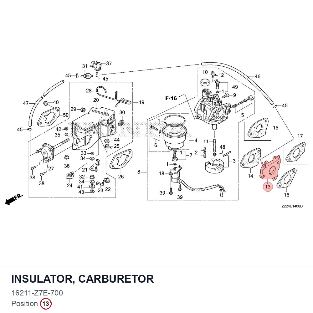INSULATOR, CARBURETOR