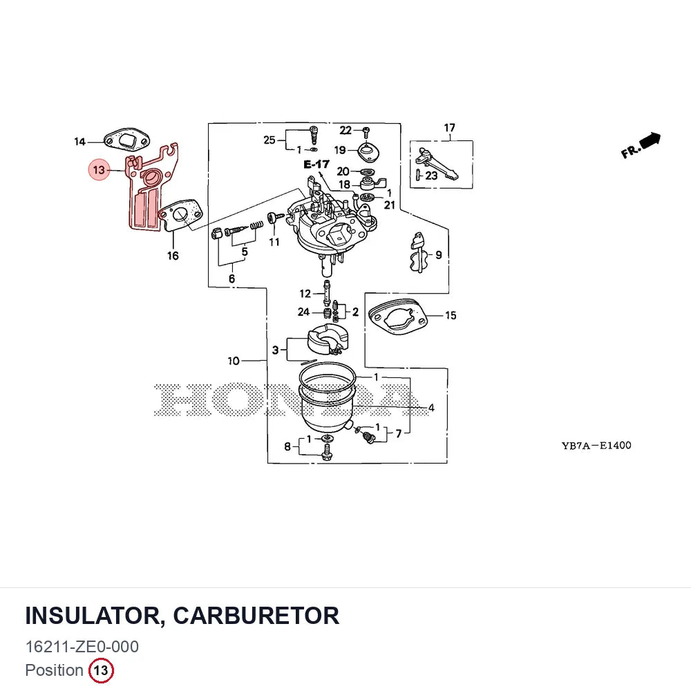 INSULATOR, CARBURETOR