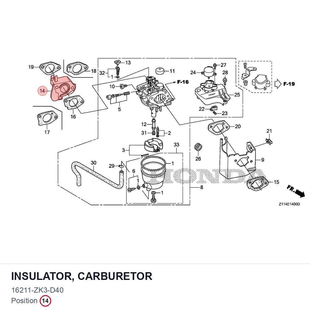 INSULATOR, CARBURETOR