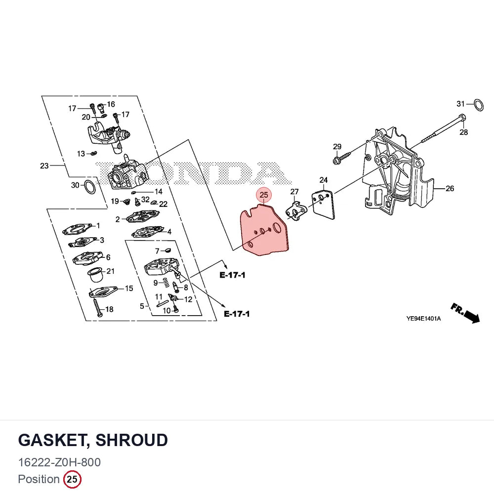 GASKET, SHROUD