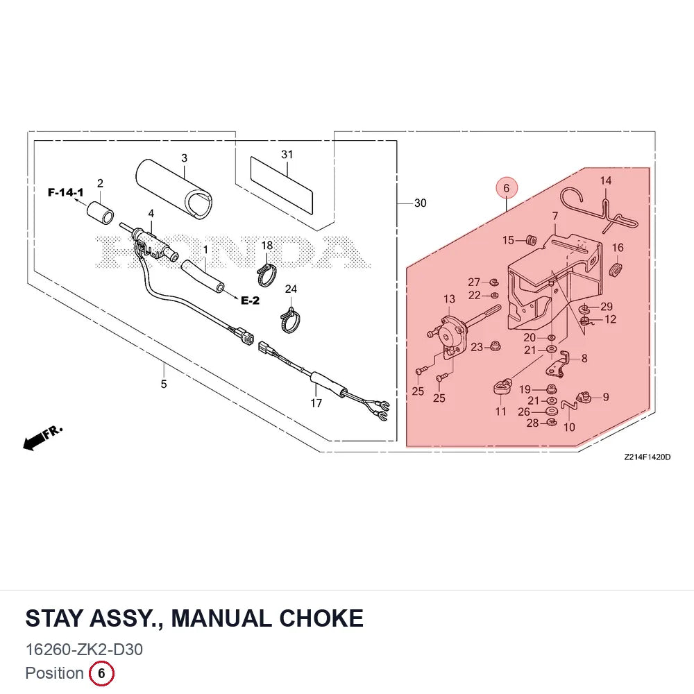 STAY ASSY., MANUAL CHOKE