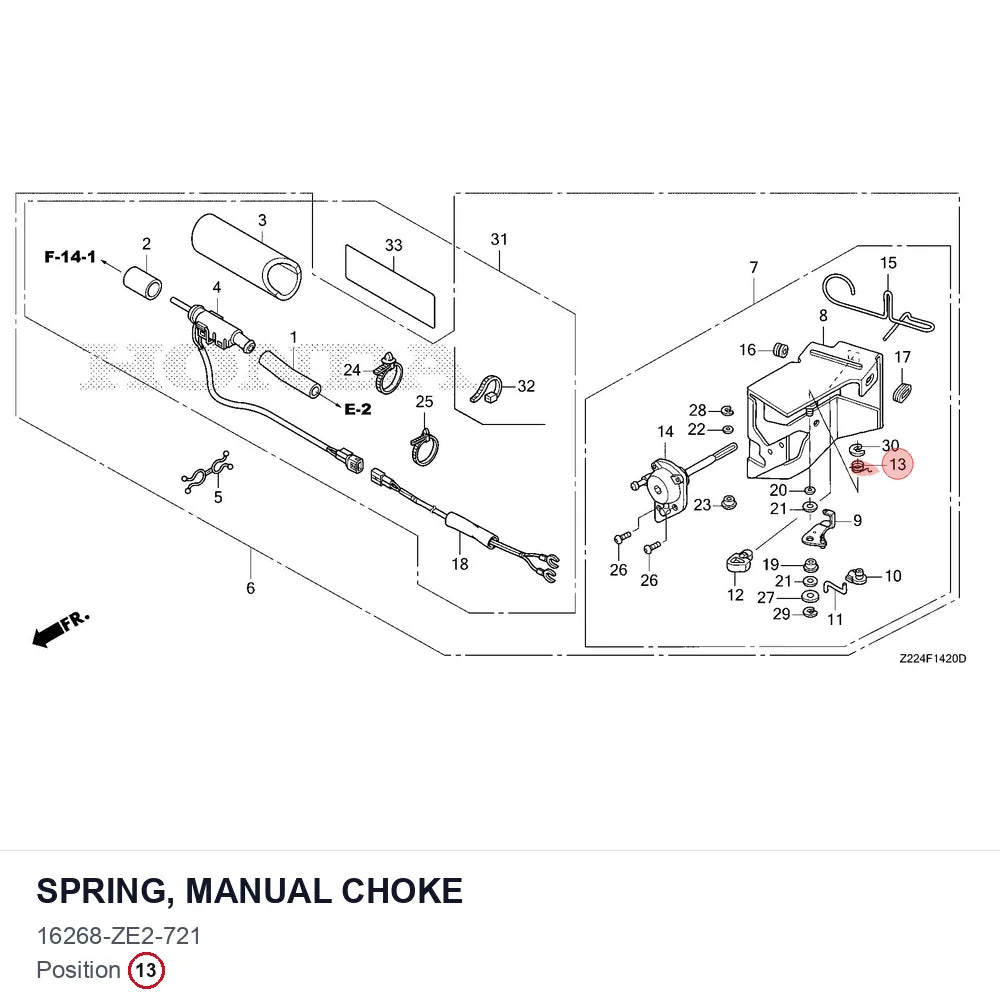 SPRING, MANUAL CHOKE