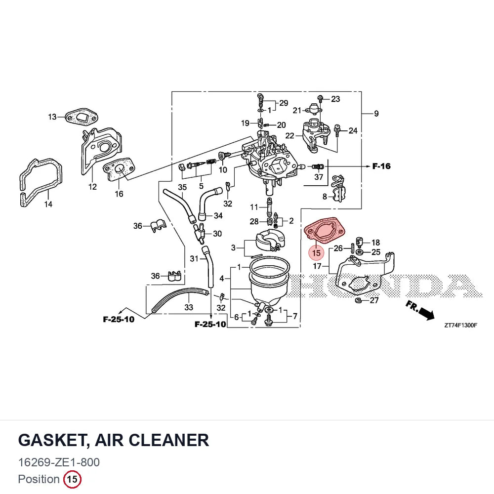 GASKET, AIR CLEANER