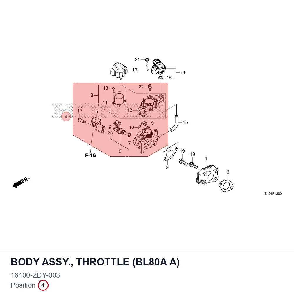 BODY ASSY., THROTTLE (BL80A A)