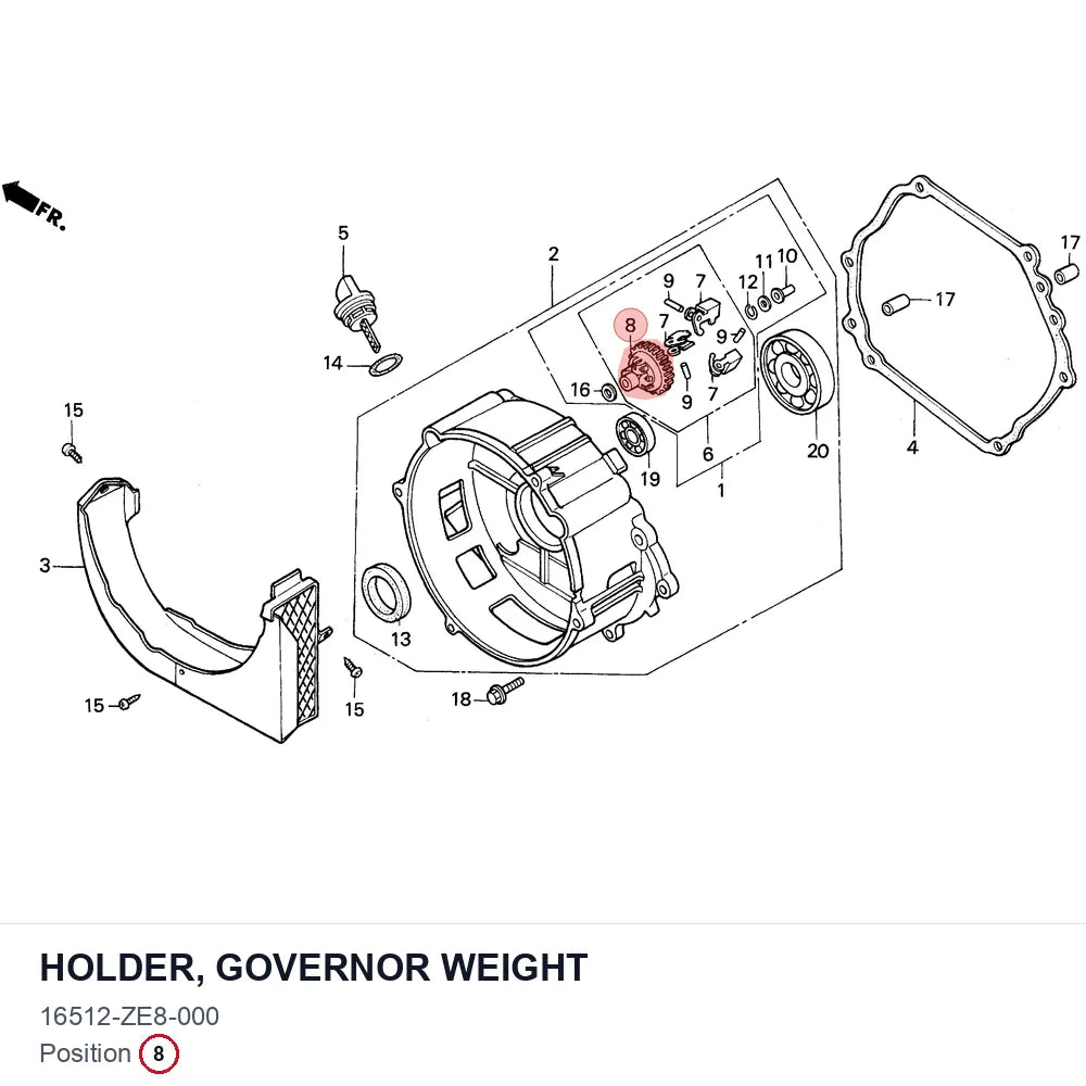 HOLDER, GOVERNOR WEIGHT