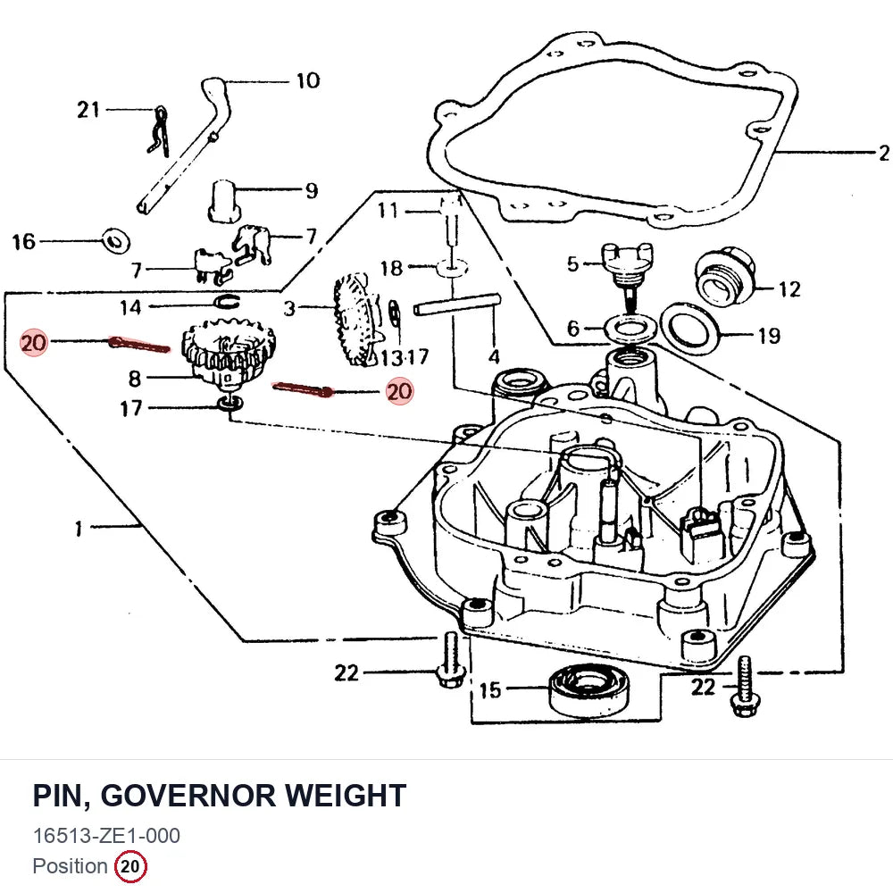 PIN, GOVERNOR WEIGHT
