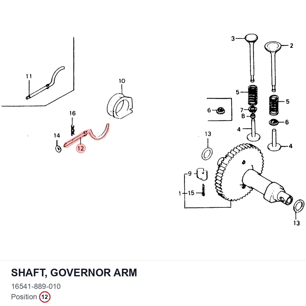 SHAFT, GOVERNOR ARM