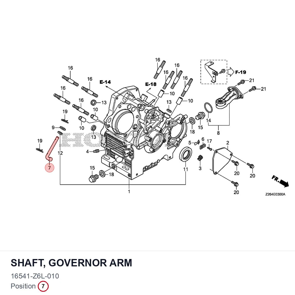 SHAFT, GOVERNOR ARM