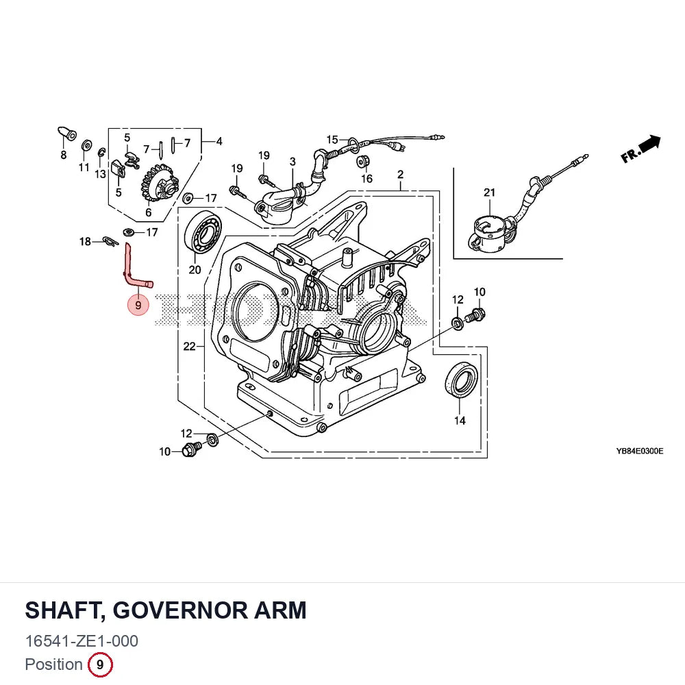 SHAFT, GOVERNOR ARM