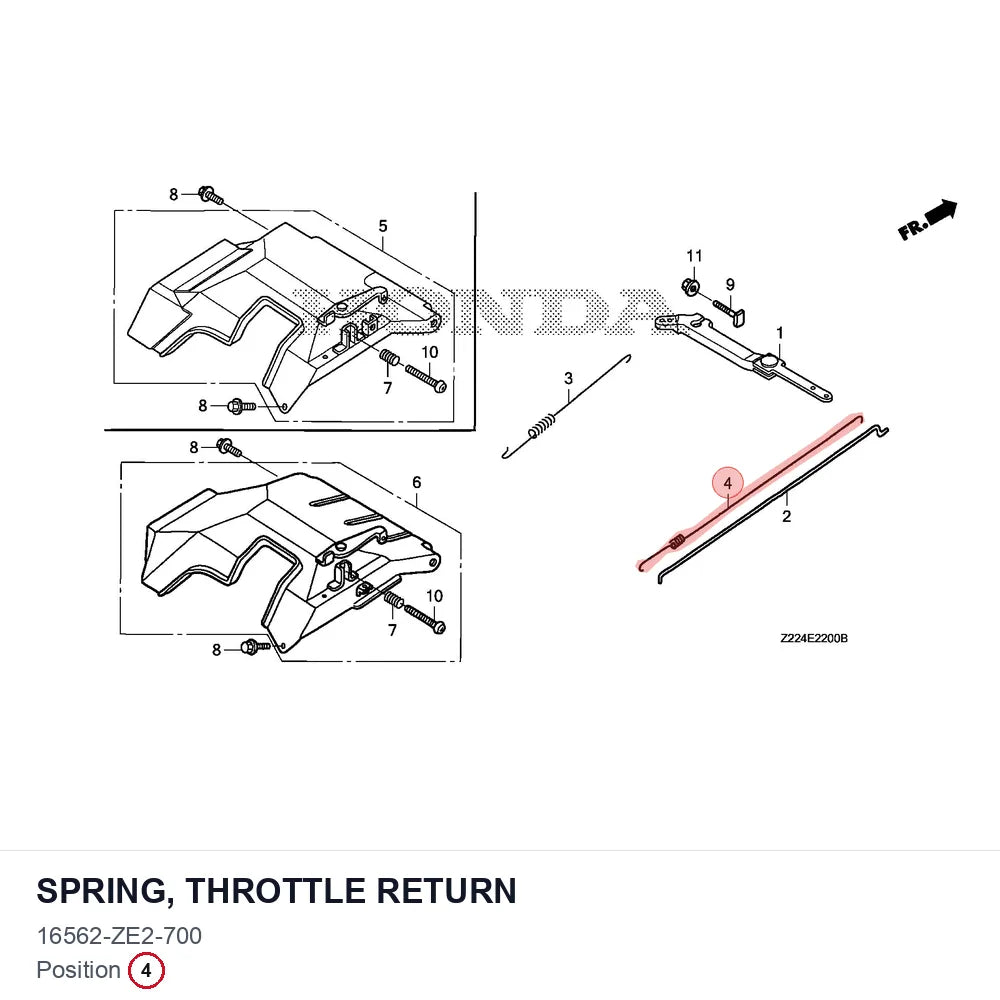 SPRING, THROTTLE RETURN