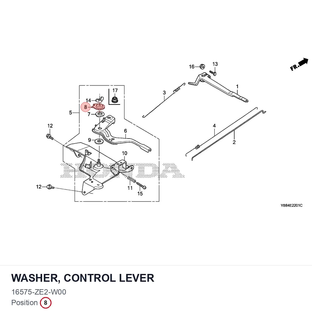 WASHER, CONTROL LEVER