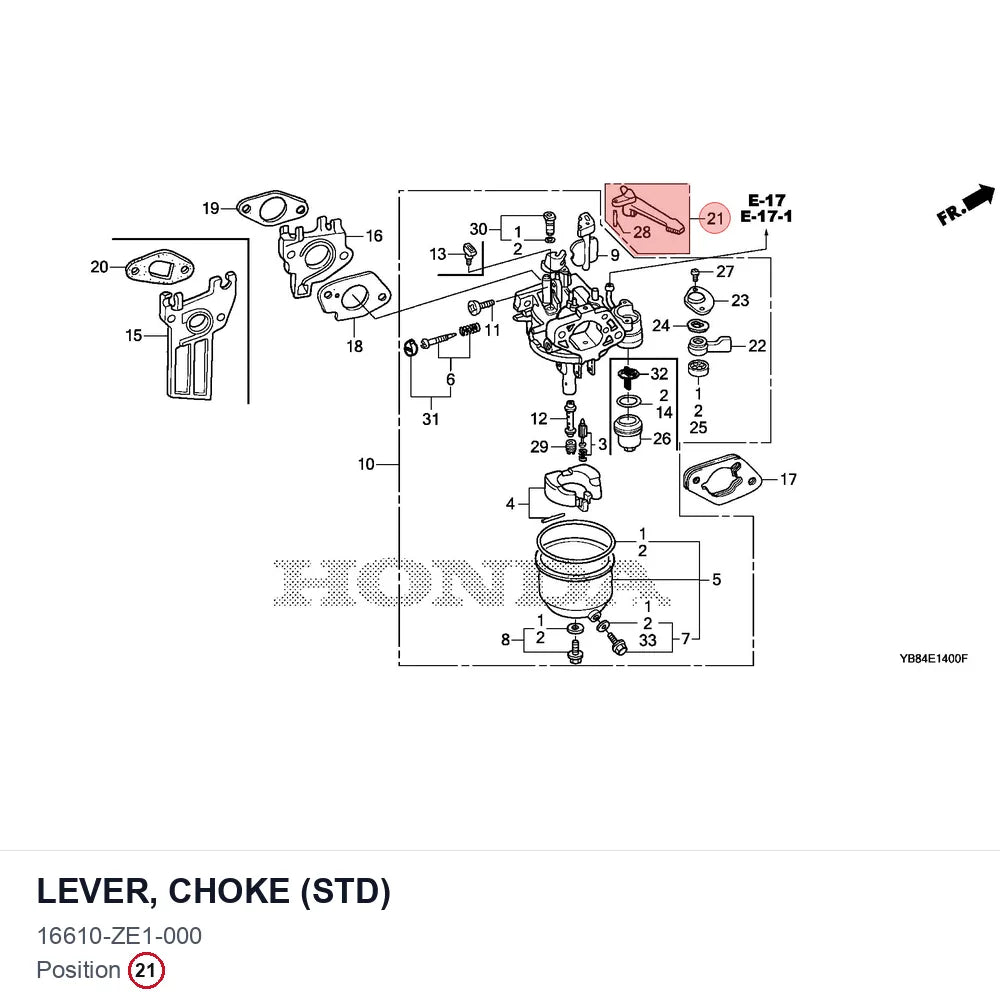 LEVER, CHOKE (STD)