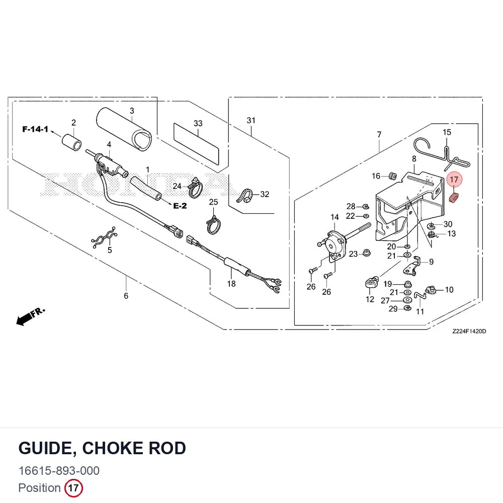 GUIDE, CHOKE ROD