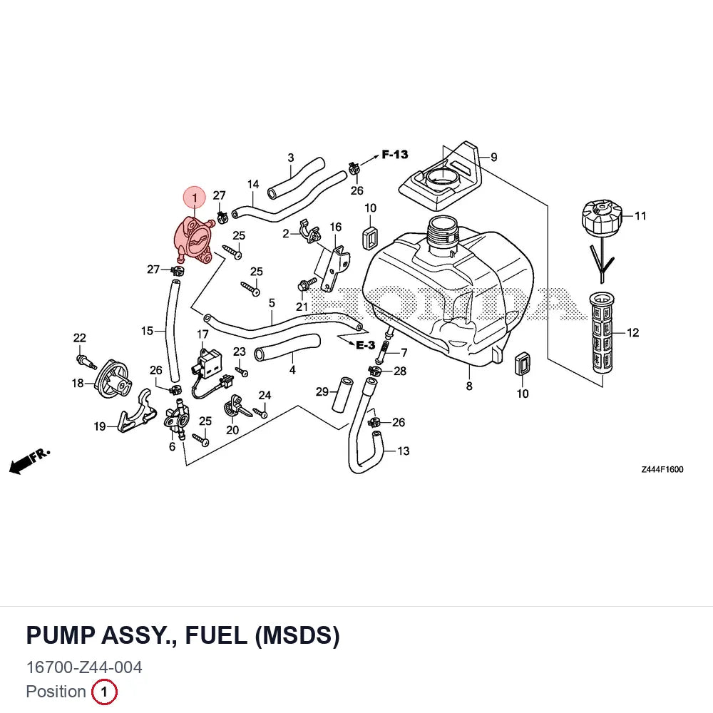PUMP ASSY., FUEL (MSDS)