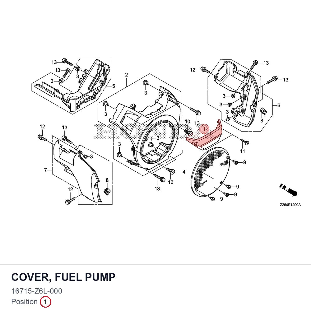 COVER, FUEL PUMP