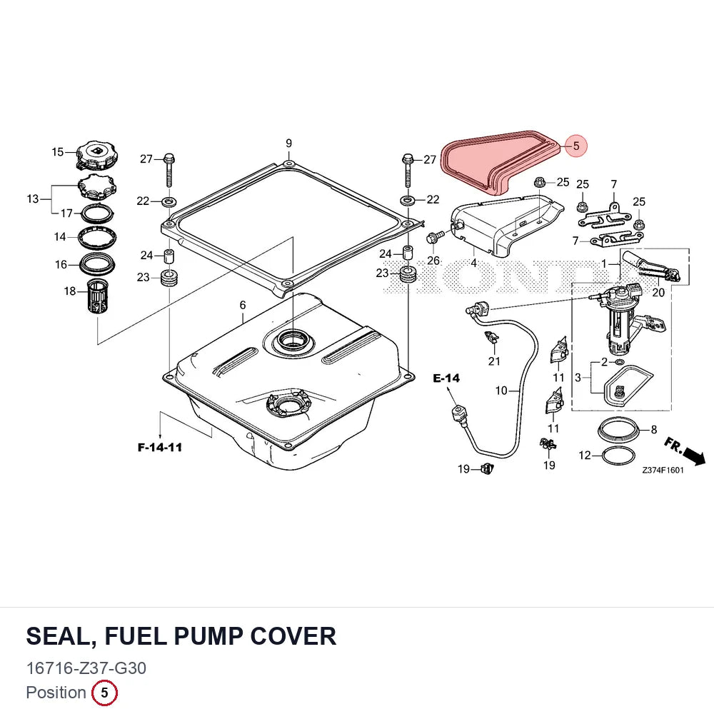 SEAL, FUEL PUMP COVER