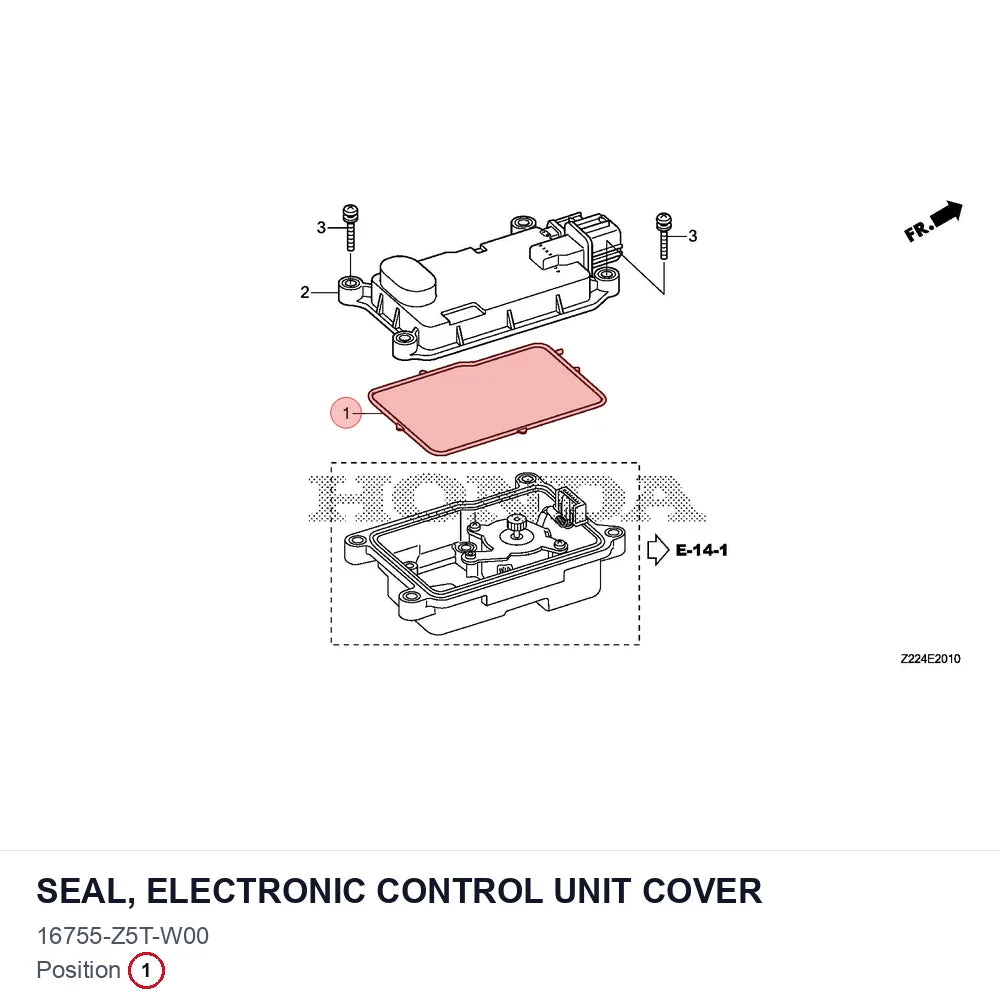SEAL, ELECTRONIC CONTROL UNIT COVER