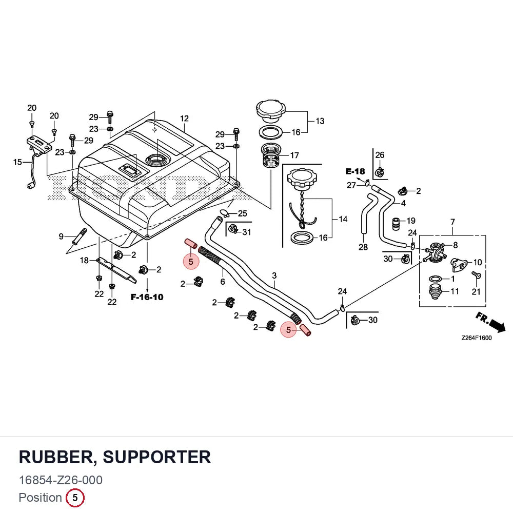 RUBBER, SUPPORTER