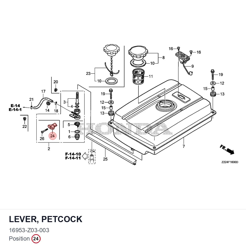LEVER, PETCOCK
