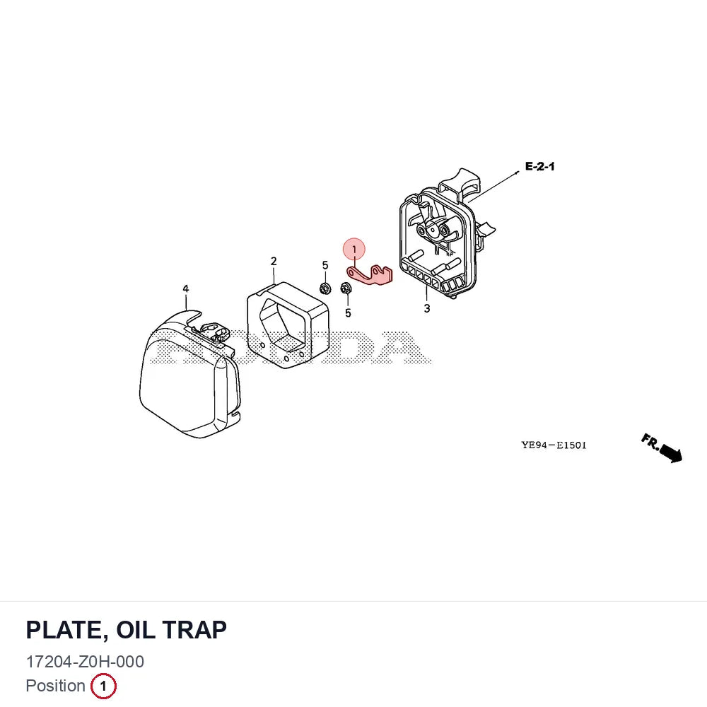 PLATE, OIL TRAP