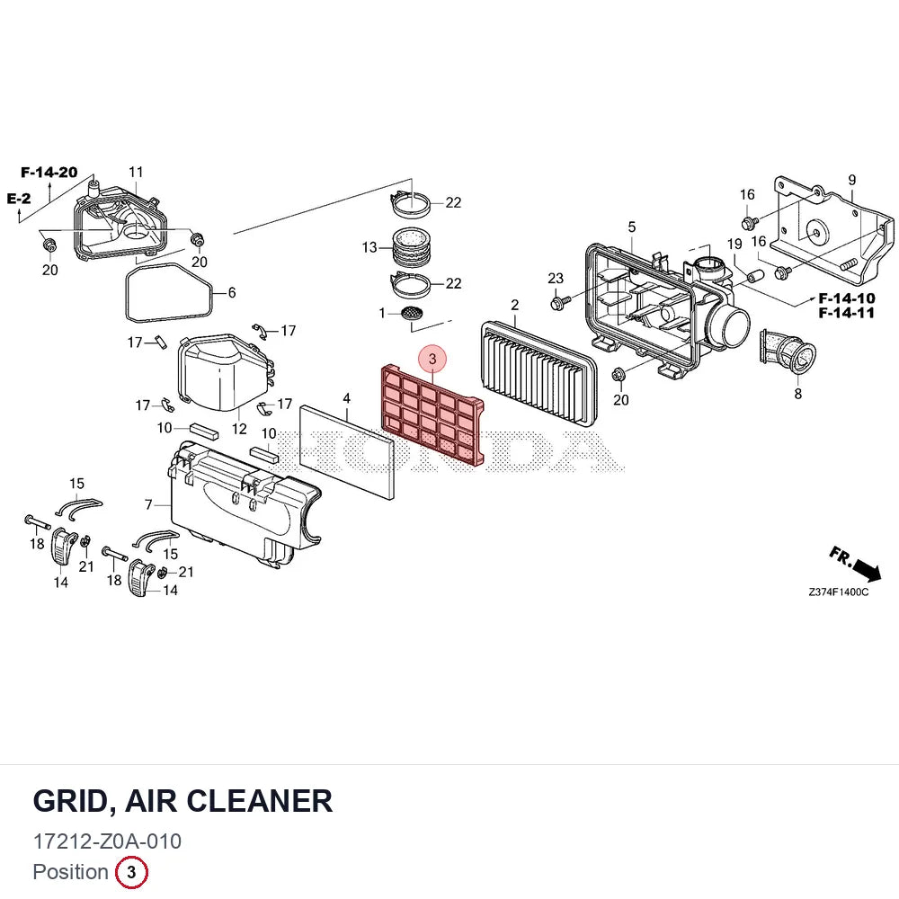GRID, AIR CLEANER