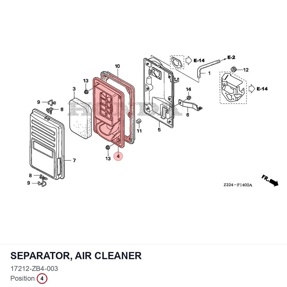 SEPARATOR, AIR CLEANER