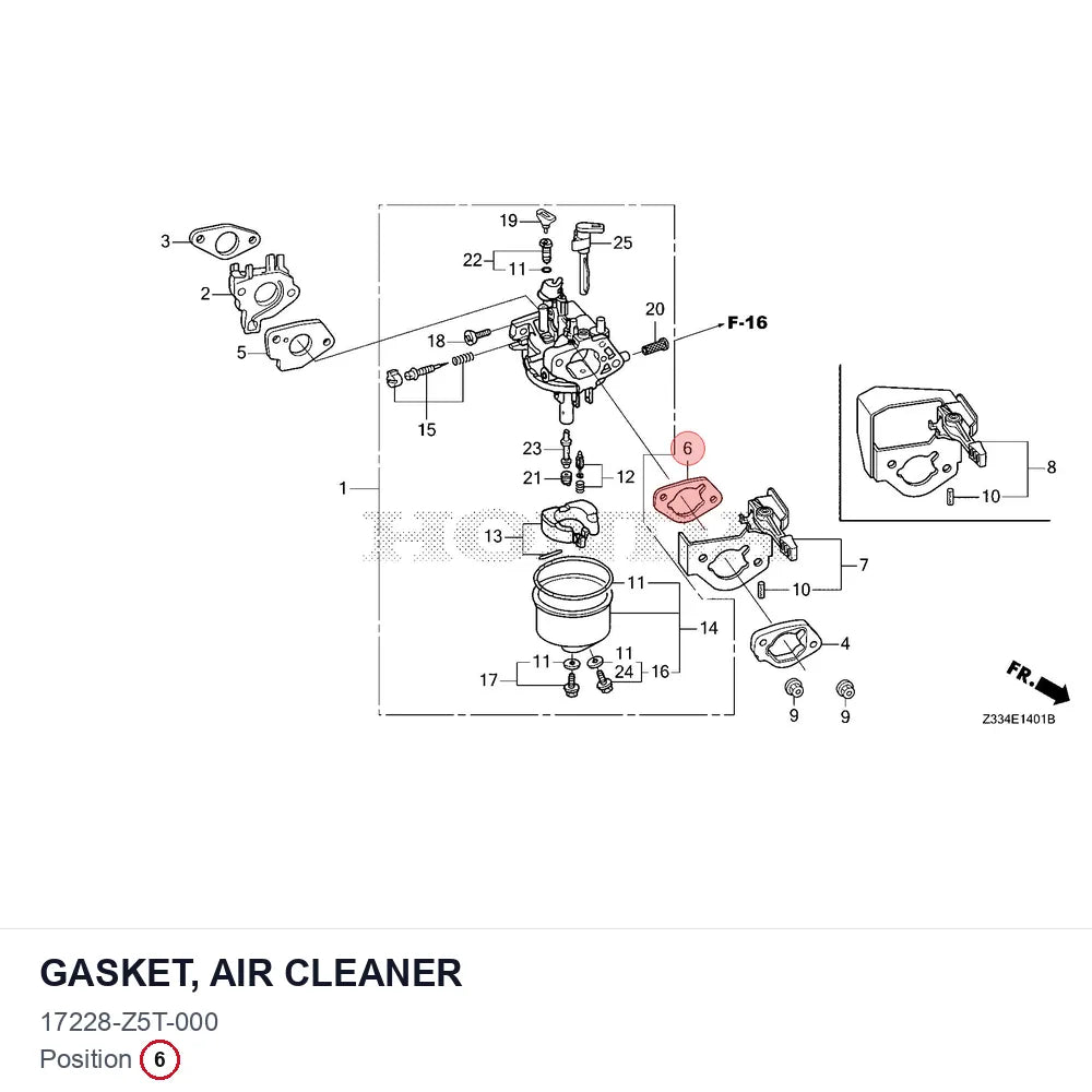 GASKET, AIR CLEANER
