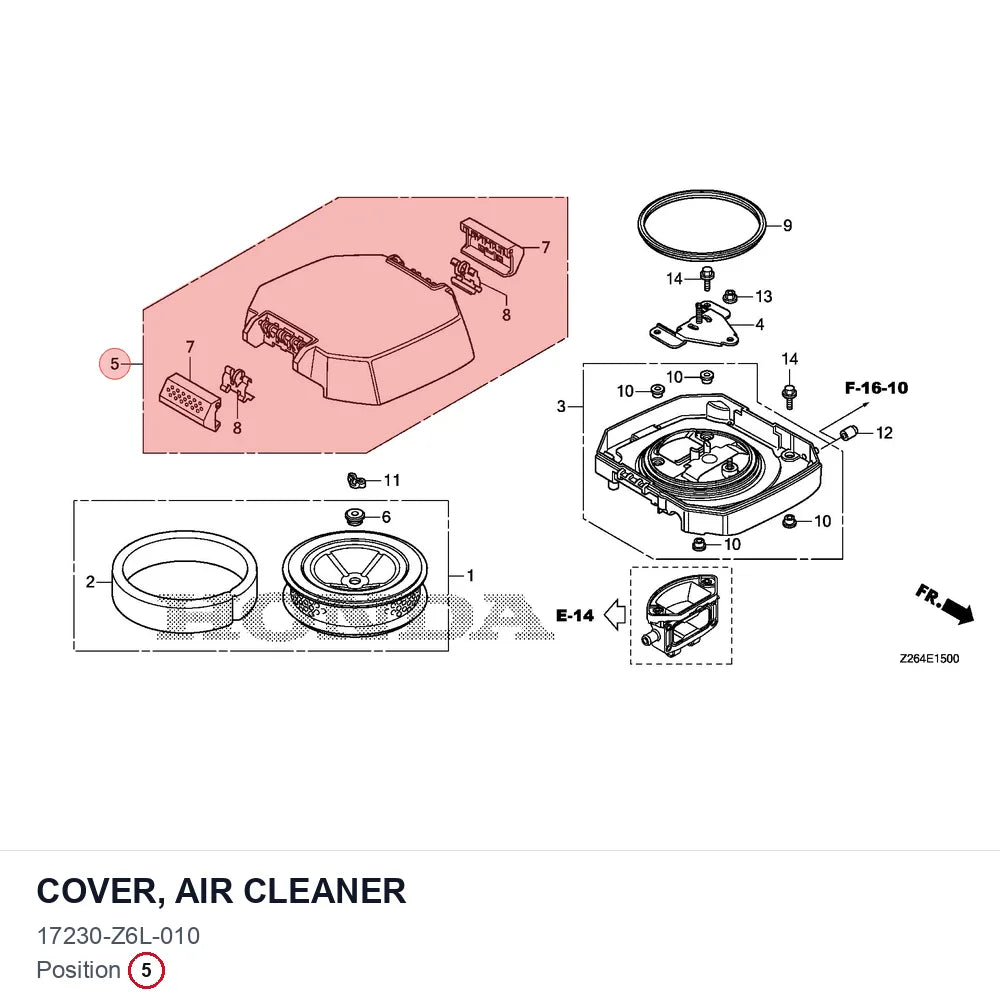 COVER, AIR CLEANER