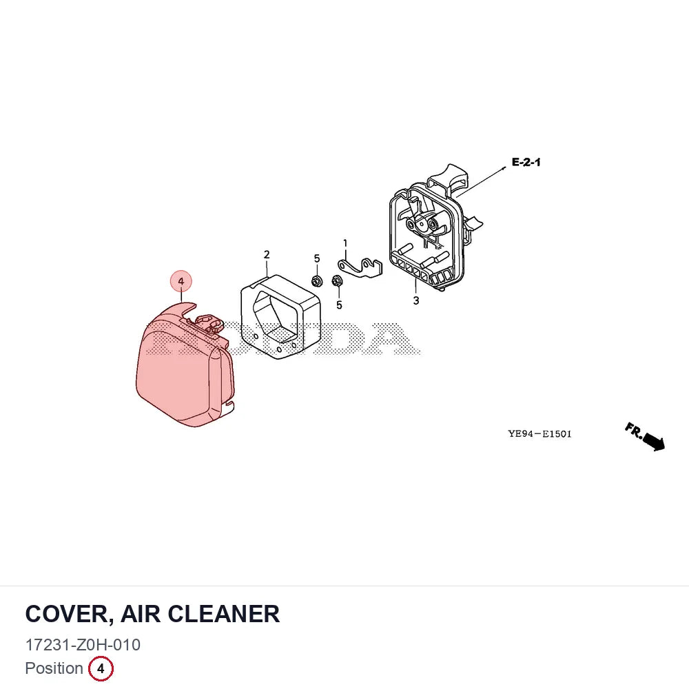 COVER, AIR CLEANER