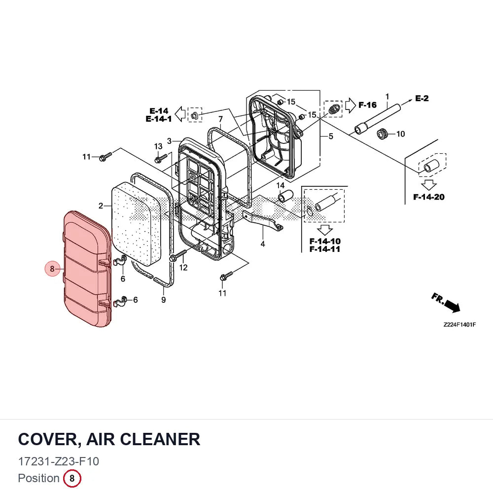 COVER, AIR CLEANER