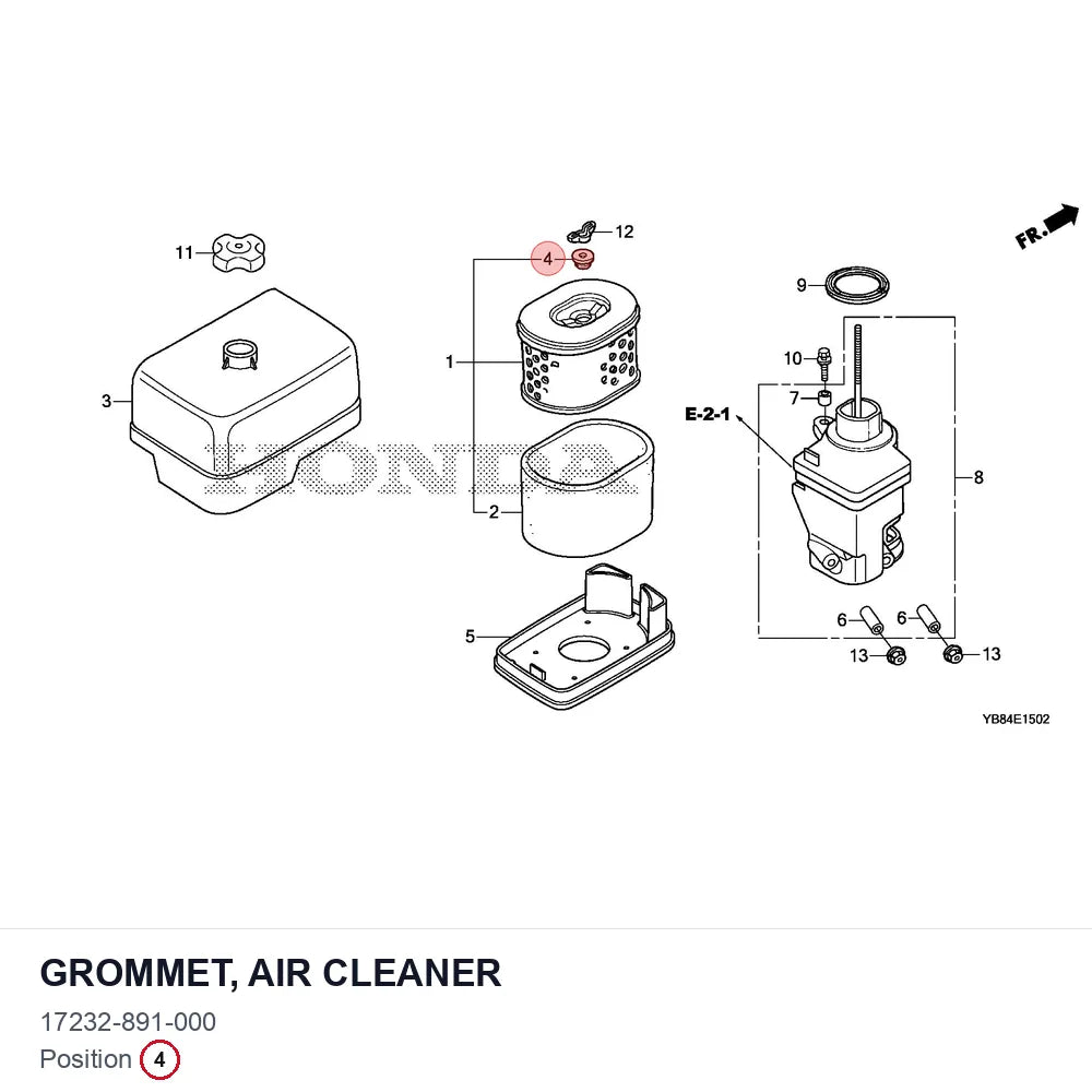GROMMET, AIR CLEANER