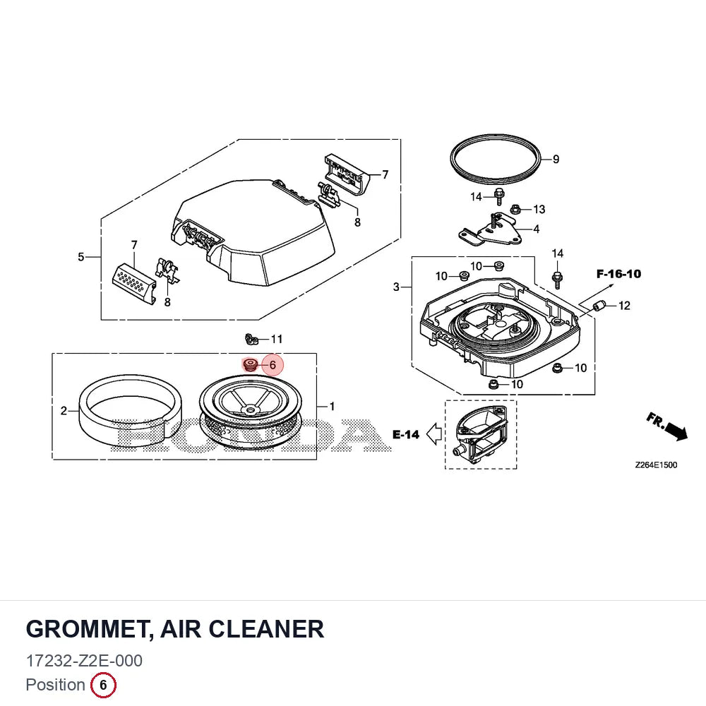 GROMMET, AIR CLEANER