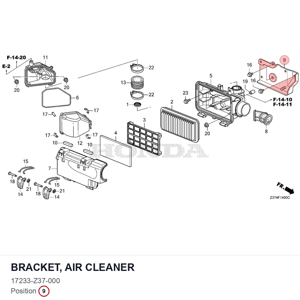 BRACKET, AIR CLEANER