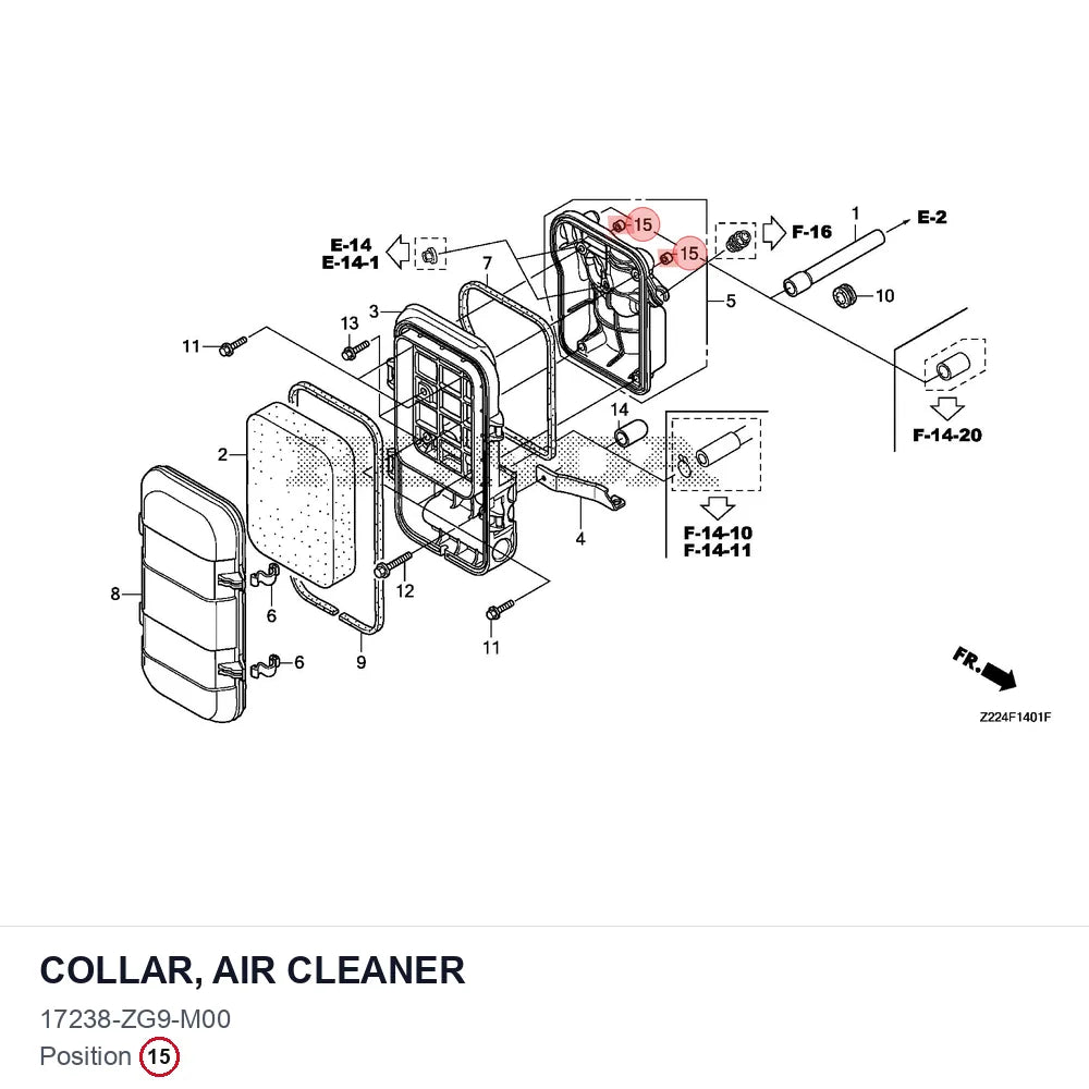 COLLAR, AIR CLEANER