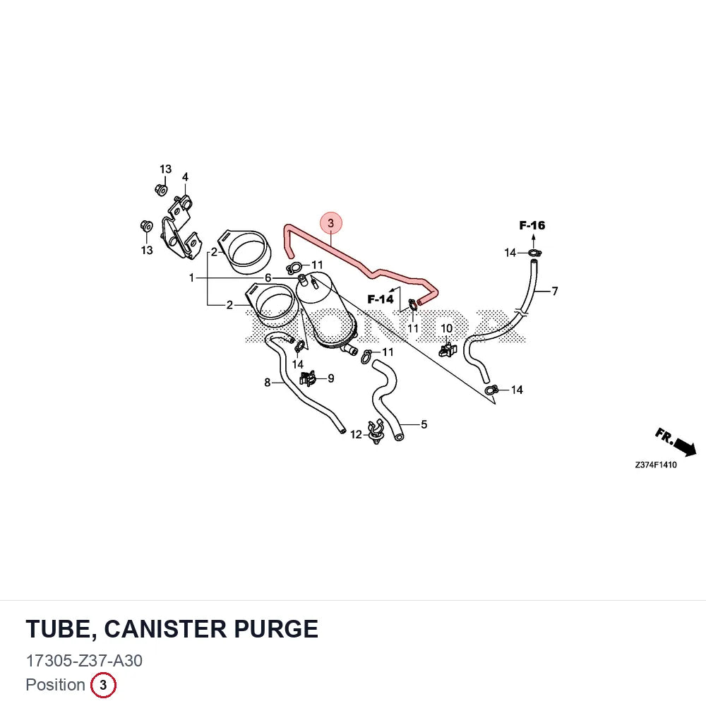TUBE, CANISTER PURGE