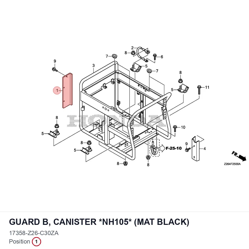 GUARD B, CANISTER *NH105* (MAT BLACK)