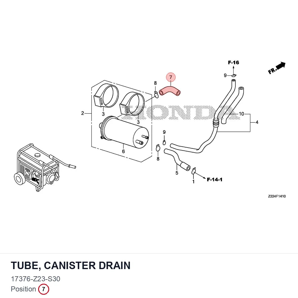 TUBE, CANISTER DRAIN