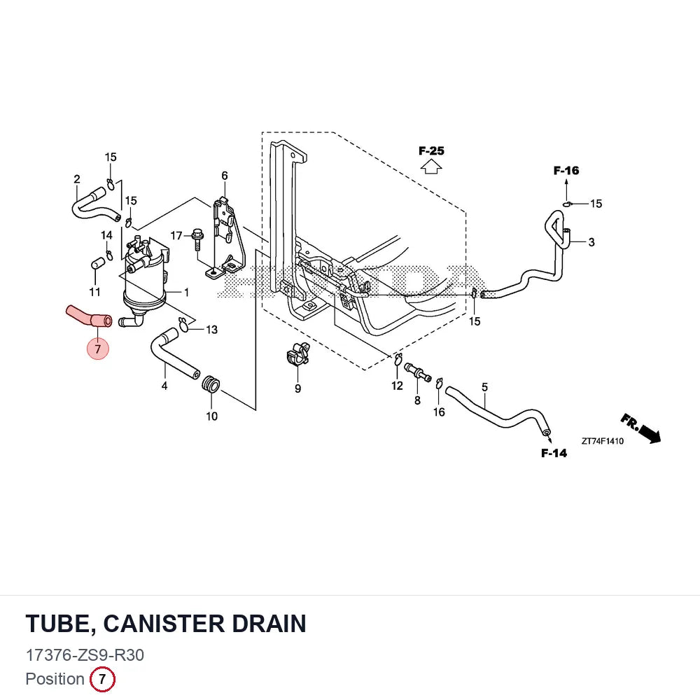 TUBE, CANISTER DRAIN