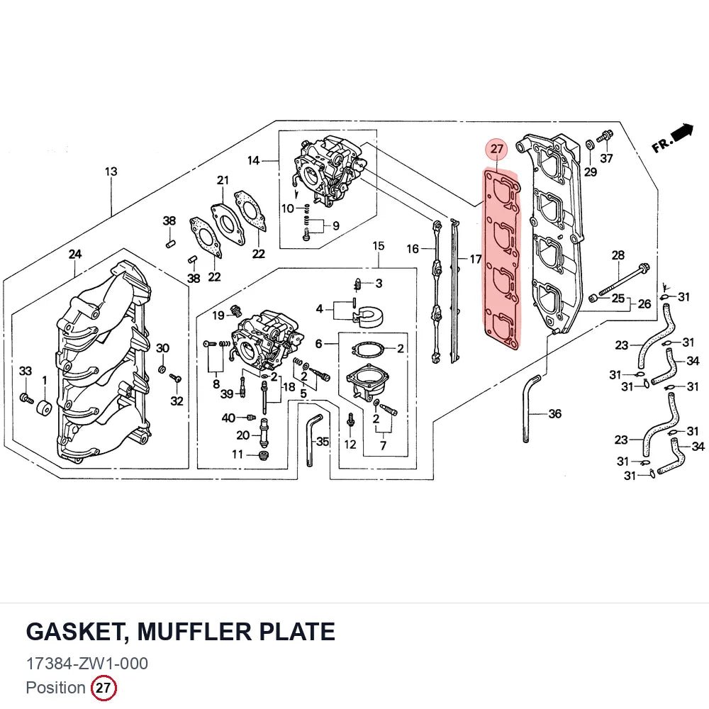 GASKET, MUFFLER PLATE