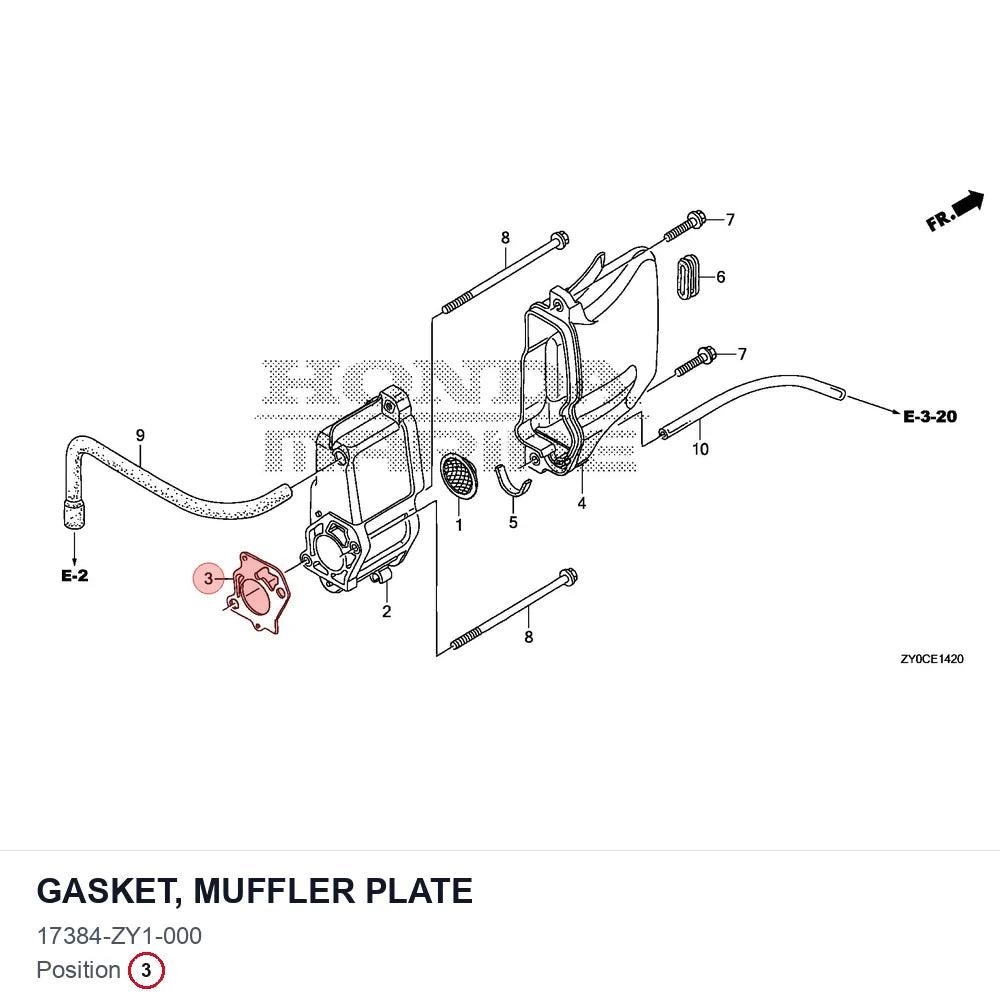 GASKET, MUFFLER PLATE