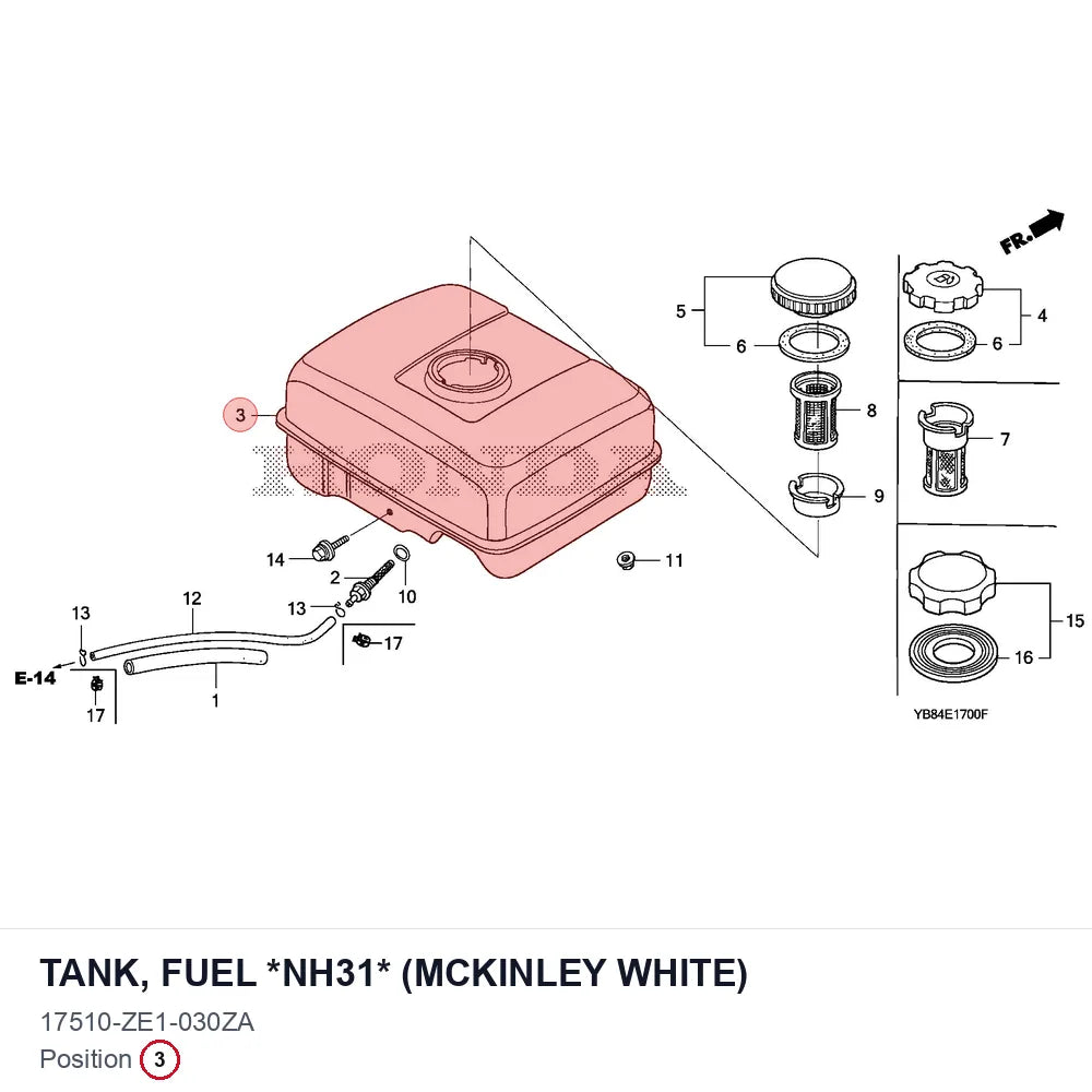 TANK, FUEL *NH31* (MCKINLEY WHITE)