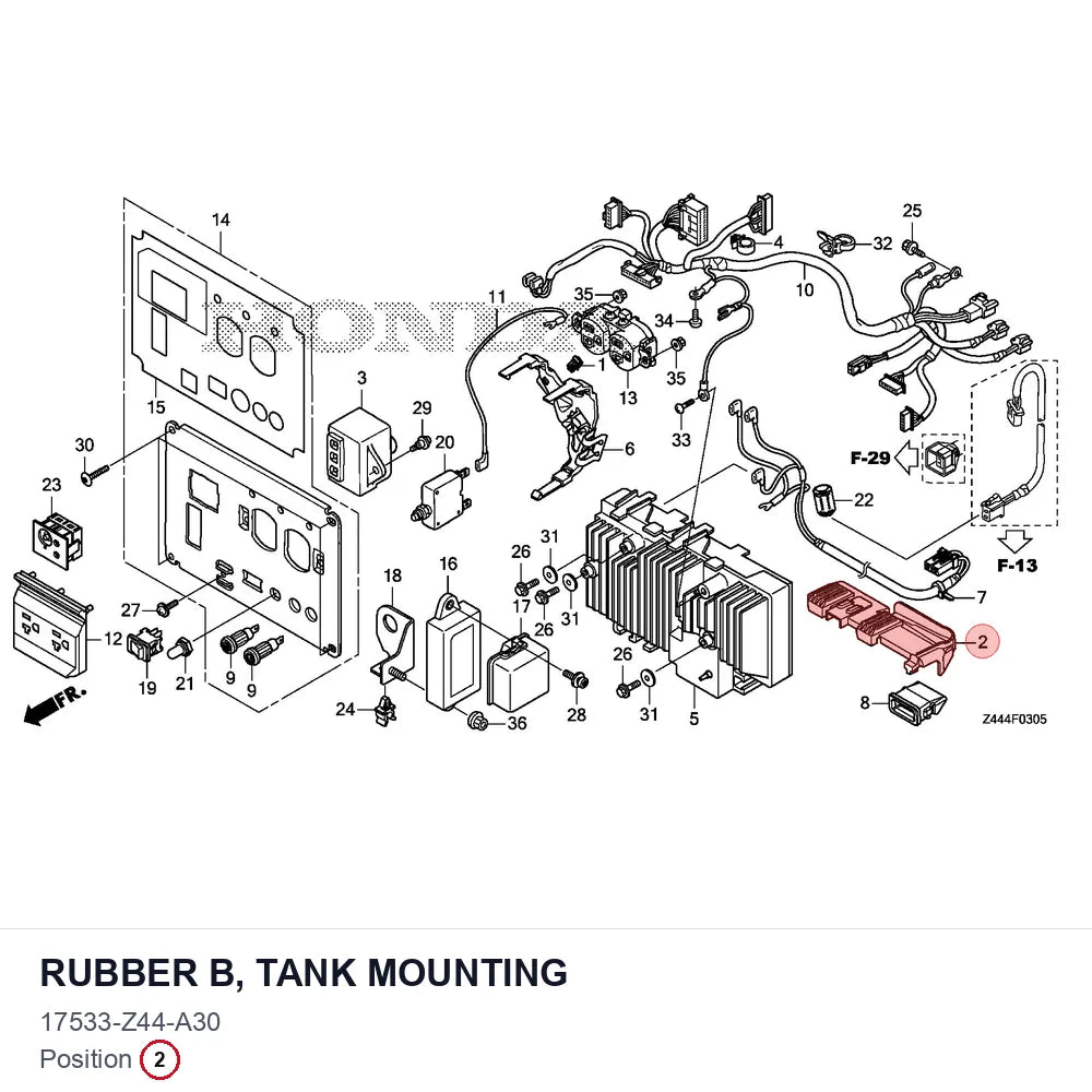 RUBBER B, TANK MOUNTING