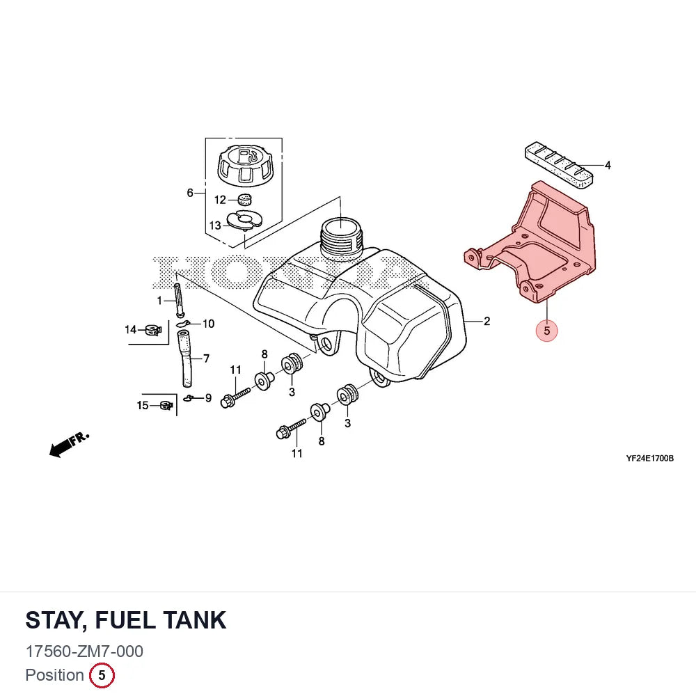 STAY, FUEL TANK