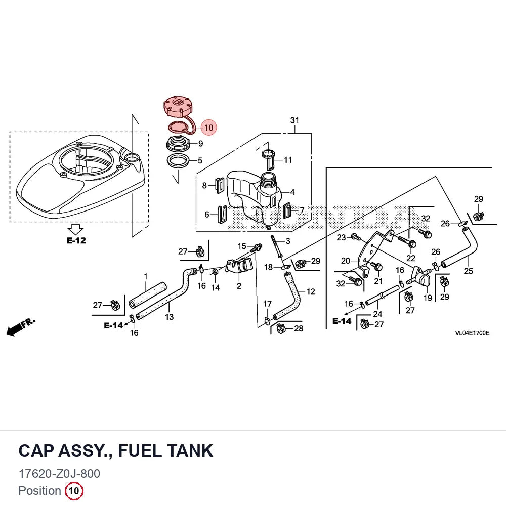 CAP ASSY., FUEL TANK