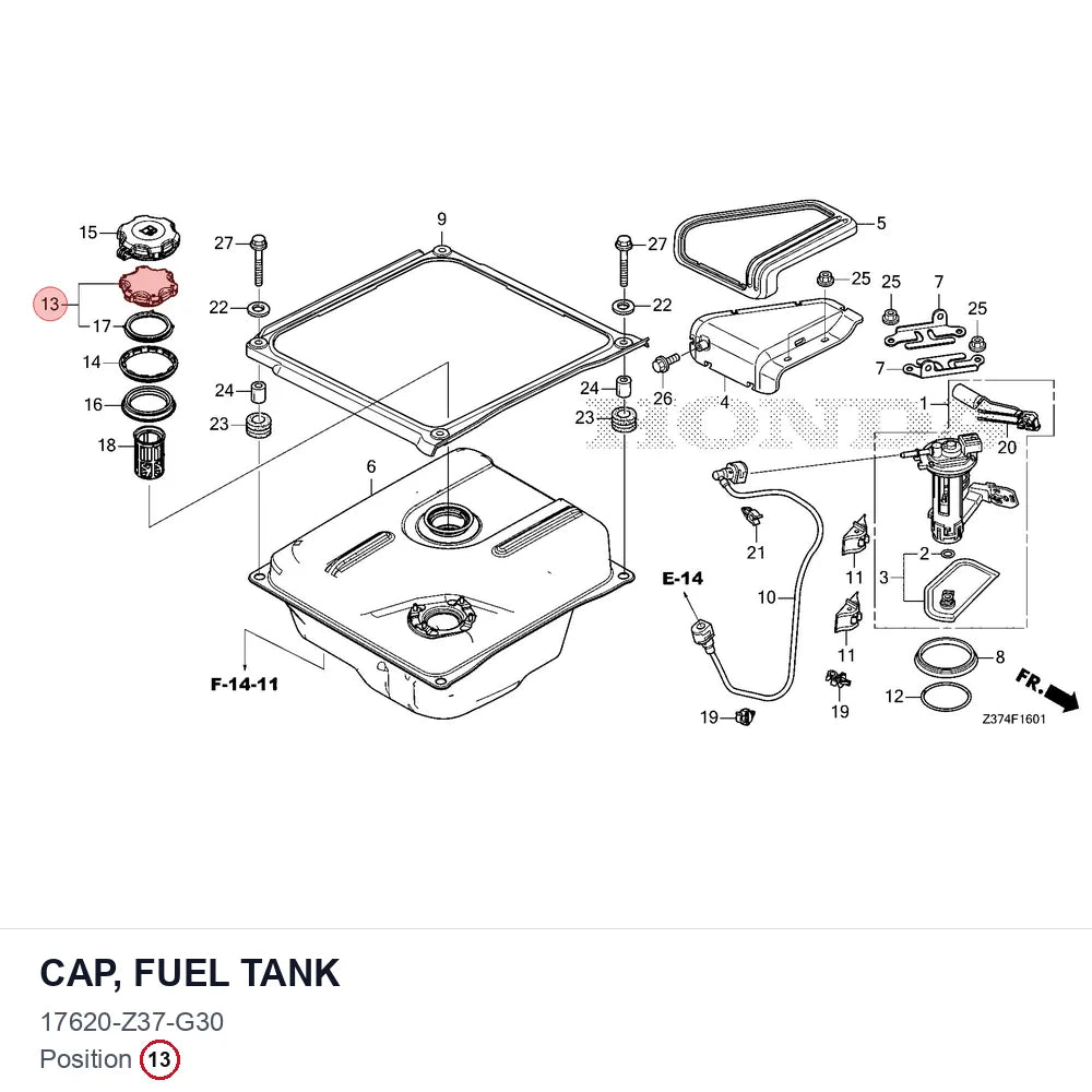 CAP, FUEL TANK