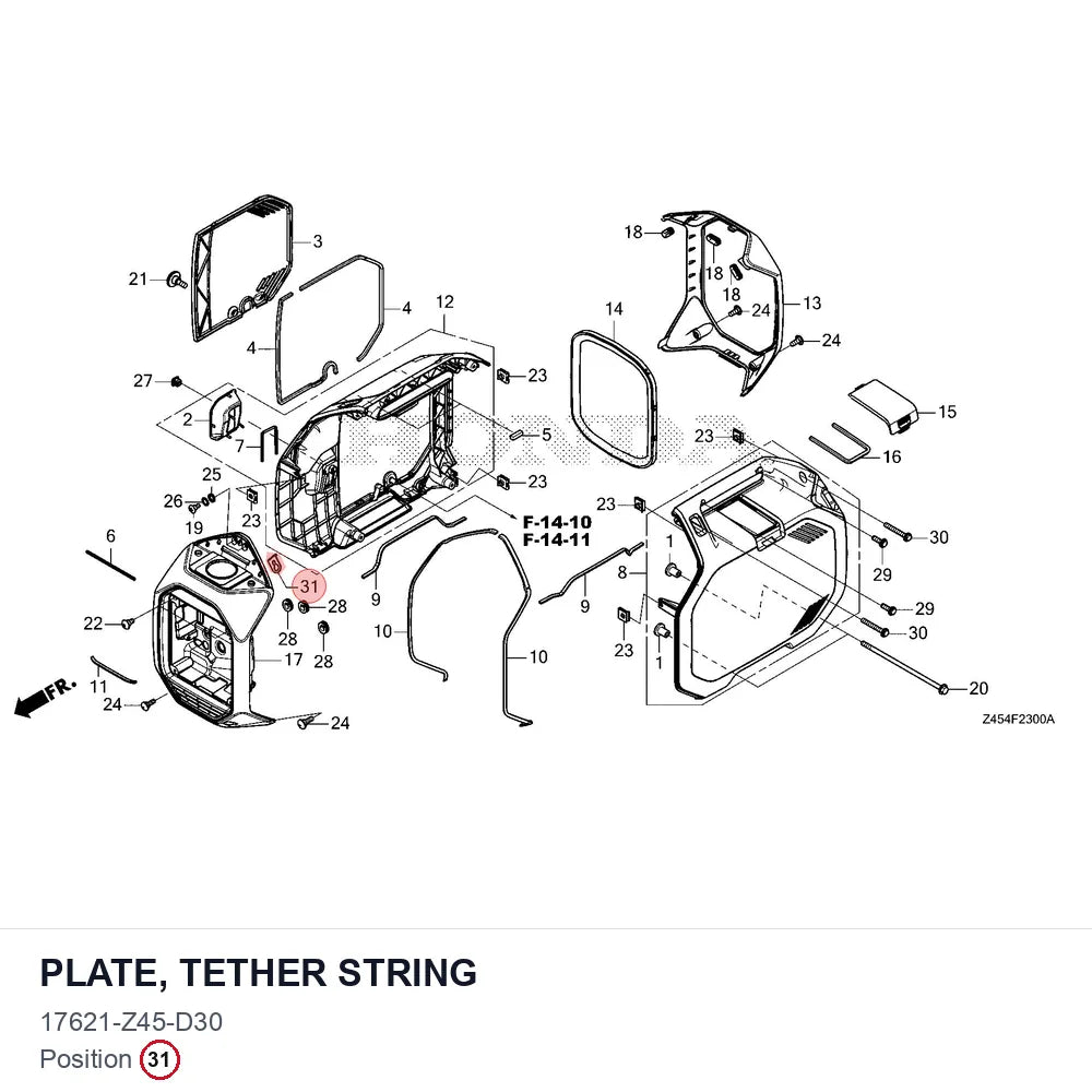 PLATE, TETHER STRING