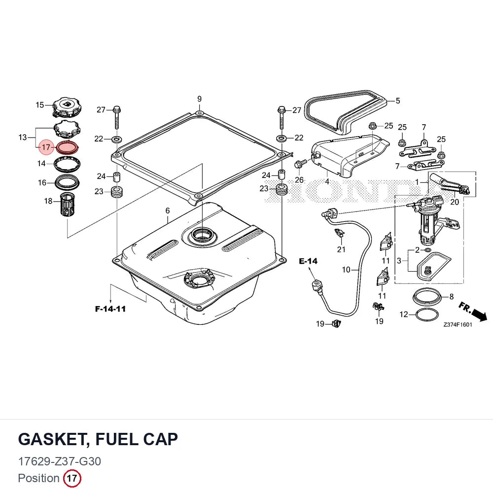 GASKET, FUEL CAP