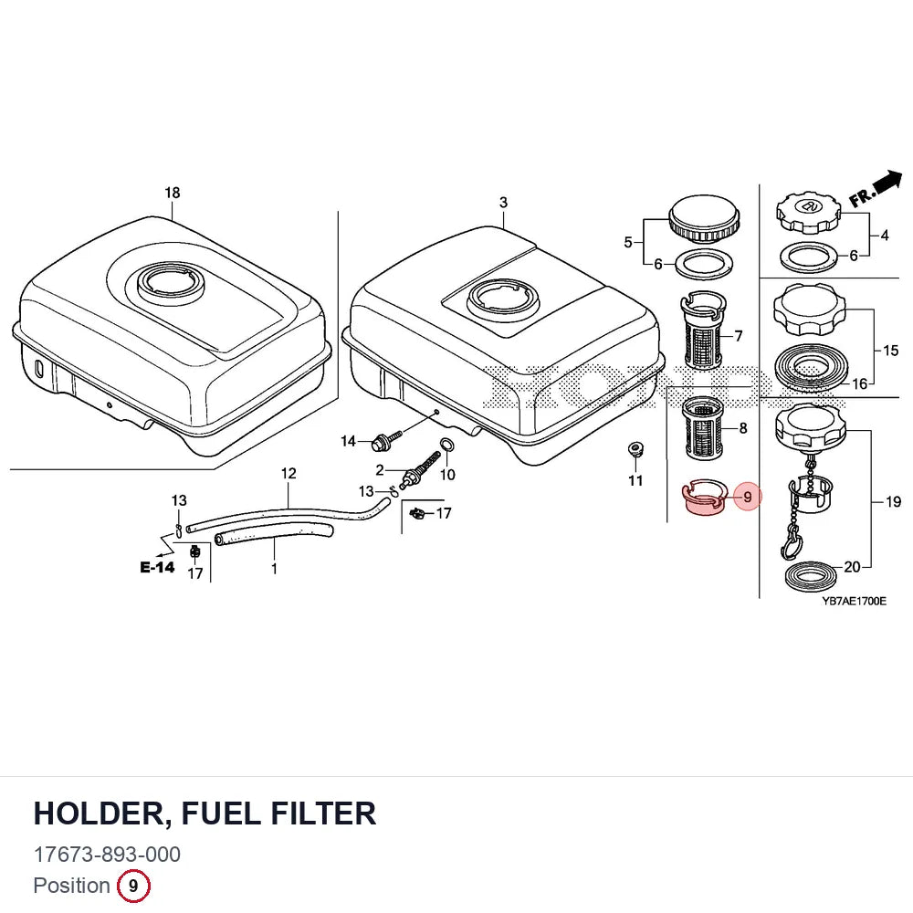 HOLDER, FUEL FILTER